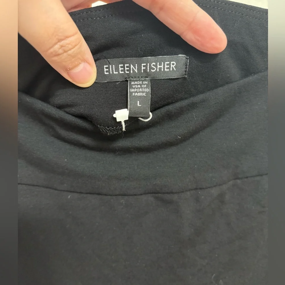 Eileen Fisher Women’s Black C/L Faux Wrap Skirt Size Large - Picture 4 of 9